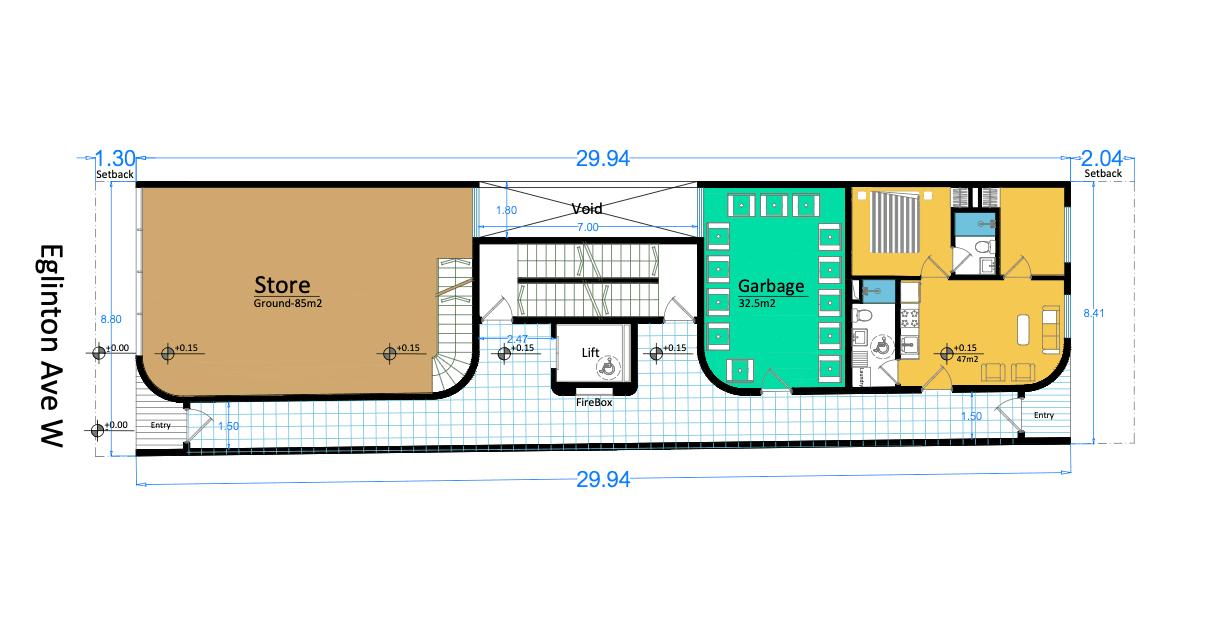 1602 Eglinton ground floor plan