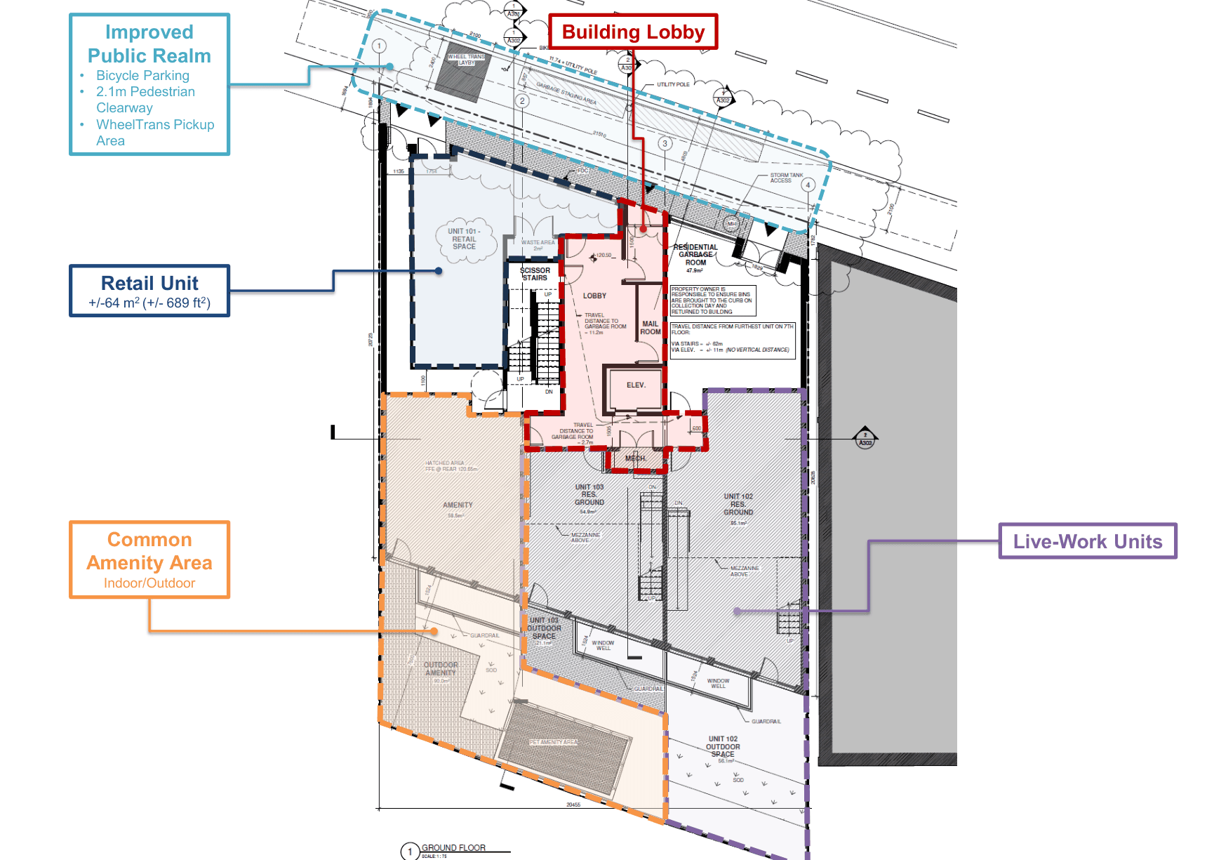 Dundas ground floor annotated plan